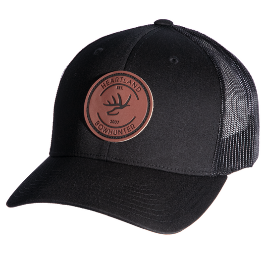 Circle Leather Patch - Black