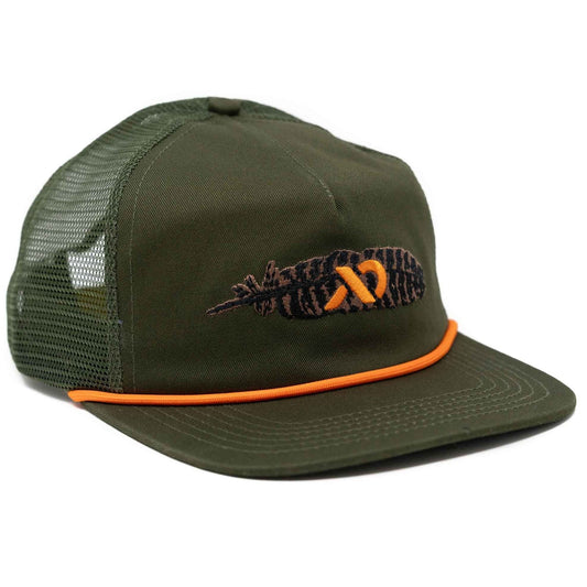 Turkey Feather Trucker Hat